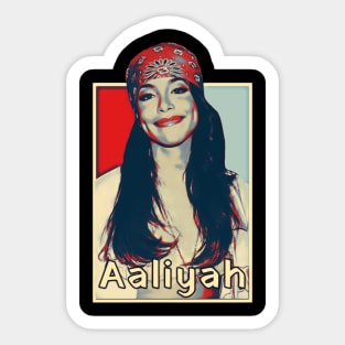 Retro Aaliyah beautiful Sticker